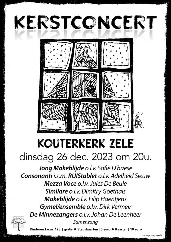 Affiche Kerstconcert Zele 231226